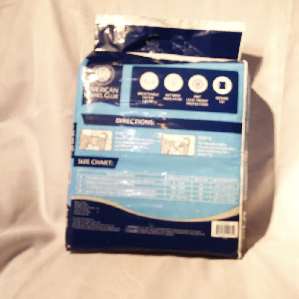AKC Ultra- Absorbent Disposable Male Diapers for Dogs Never Opened